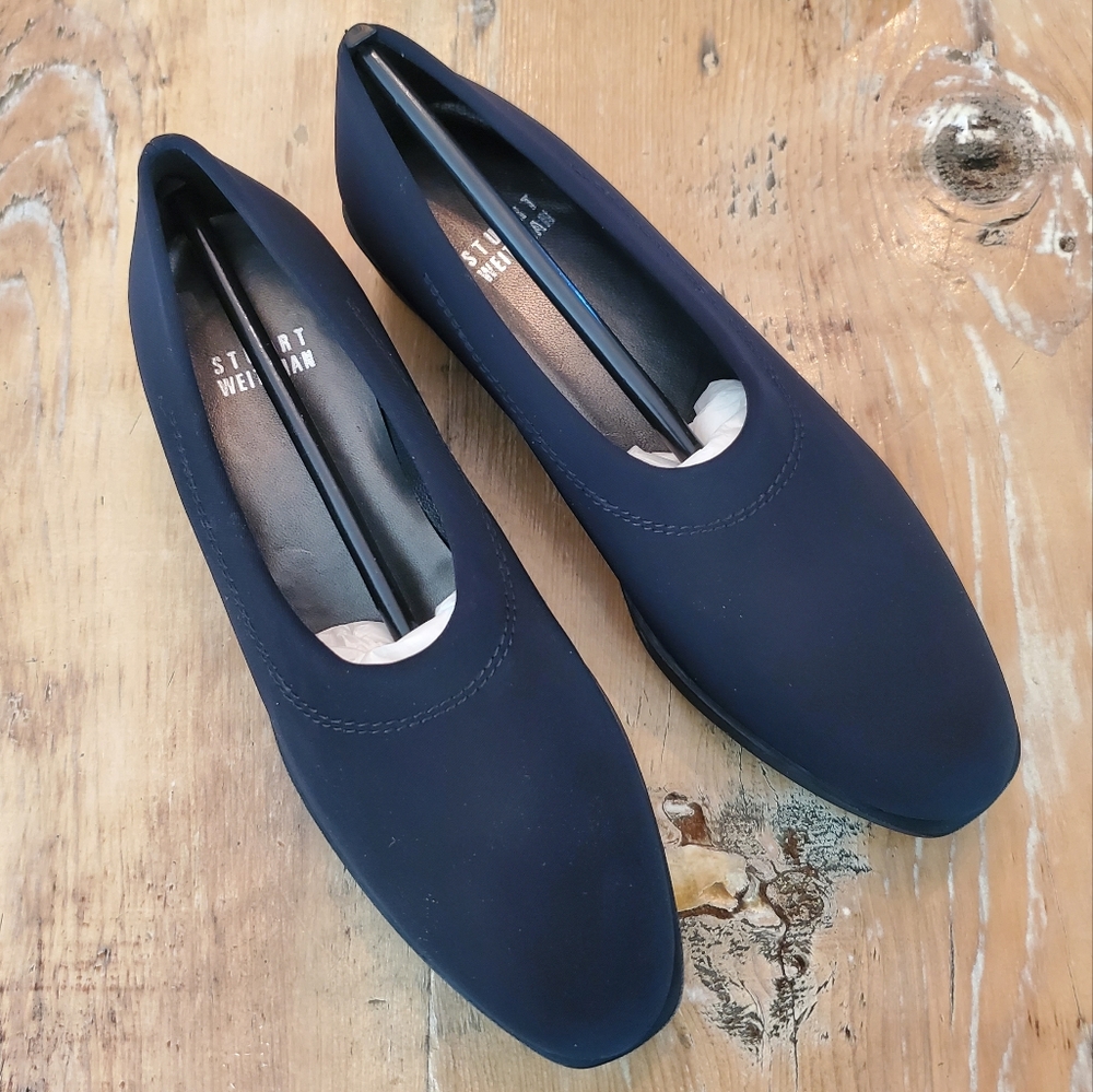 Stuart Weitzman Black Microfober Loafer size 5